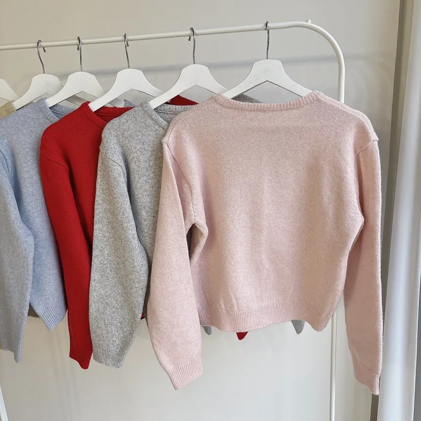 ラウンドネックベーシックカーディガン | mirangmirang | 詳細画像43