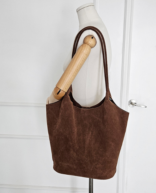 スエード調無地ショルダーバッグポーチ付 | 詳細画像4