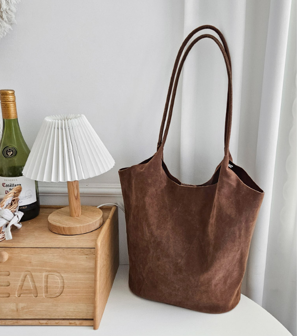 スエード調無地ショルダーバッグポーチ付 | 詳細画像6