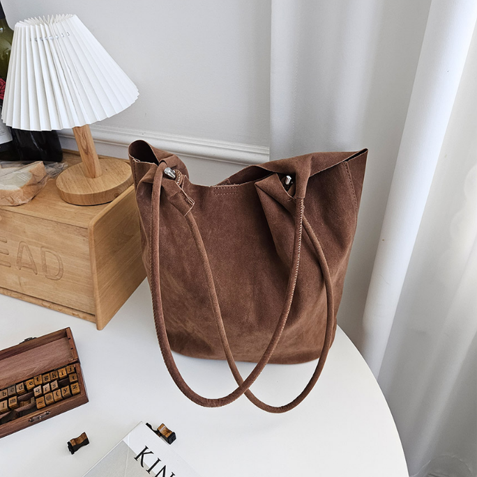 スエード調無地ショルダーバッグポーチ付 | 詳細画像9