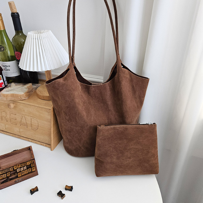 スエード調無地ショルダーバッグポーチ付 | 詳細画像11