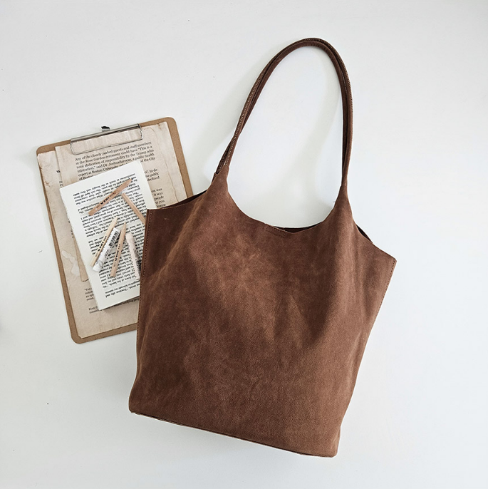 スエード調無地ショルダーバッグポーチ付 | 詳細画像12