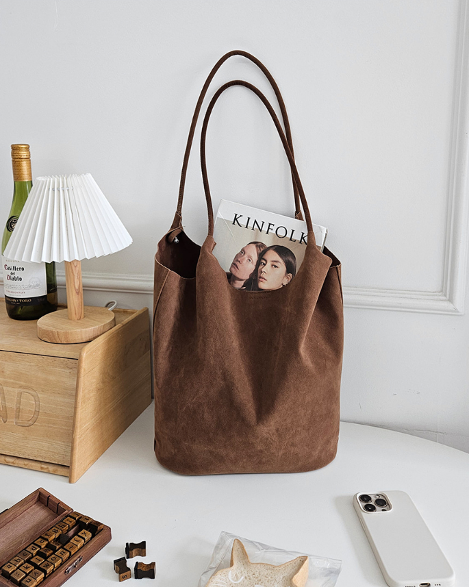 スエード調無地ショルダーバッグポーチ付 | 詳細画像13