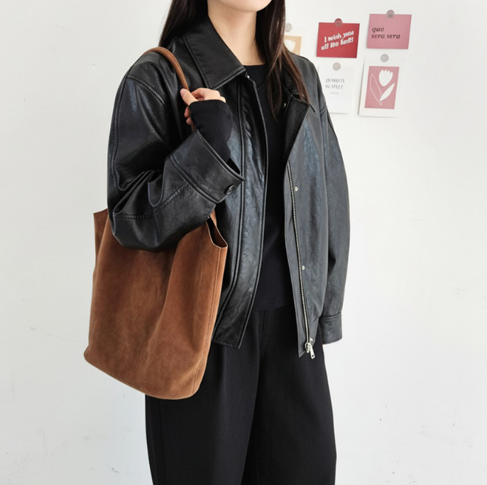 スエード調無地ショルダーバッグポーチ付 | 詳細画像14