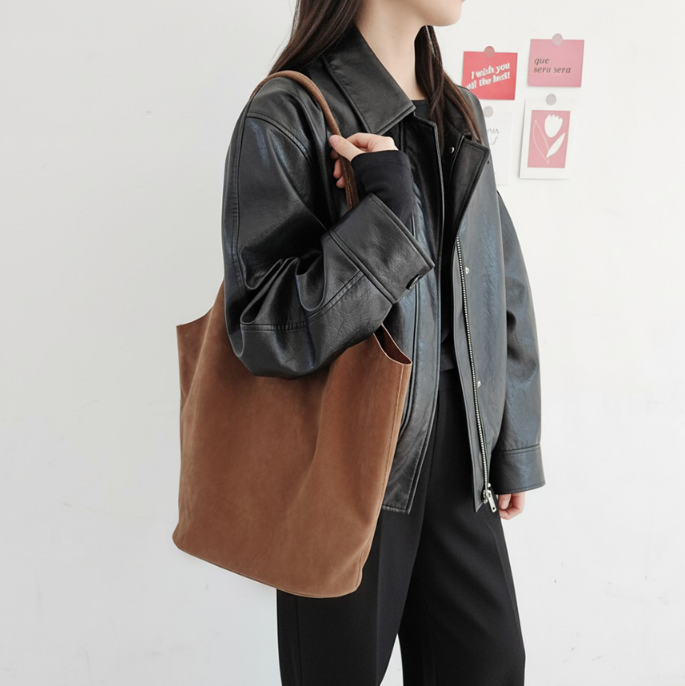 スエード調無地ショルダーバッグポーチ付 | 詳細画像15