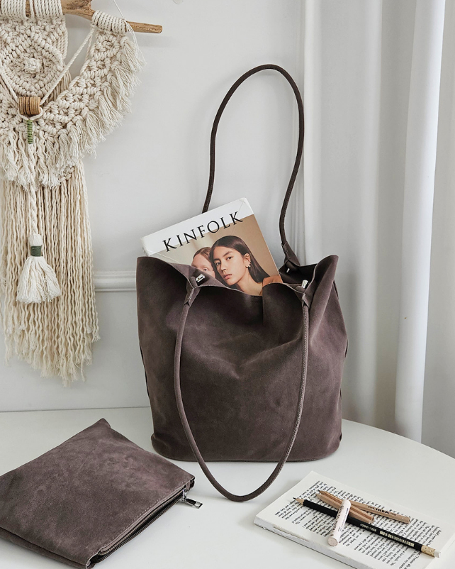 スエード調無地ショルダーバッグポーチ付 | 詳細画像28