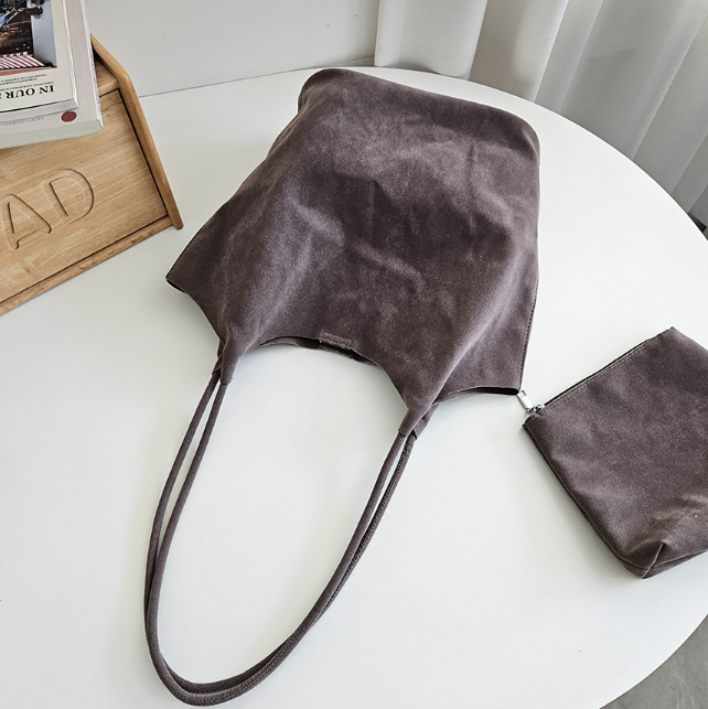 スエード調無地ショルダーバッグポーチ付 | 詳細画像32