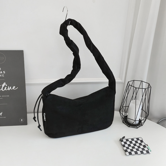 スエード調ジップアップドローストリングポケットショルダーバッグ | 詳細画像21