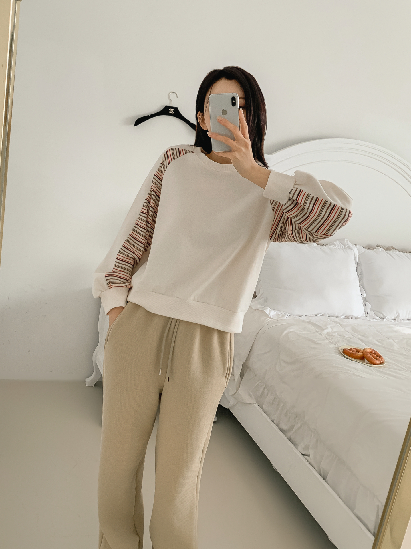 裏起毛ラウンドネックボーダー配色スウェット | 詳細画像19