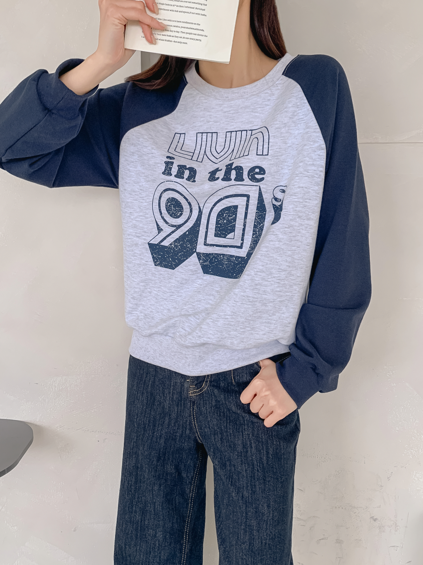 ラウンドネックラグランプリントスウェット | 詳細画像7