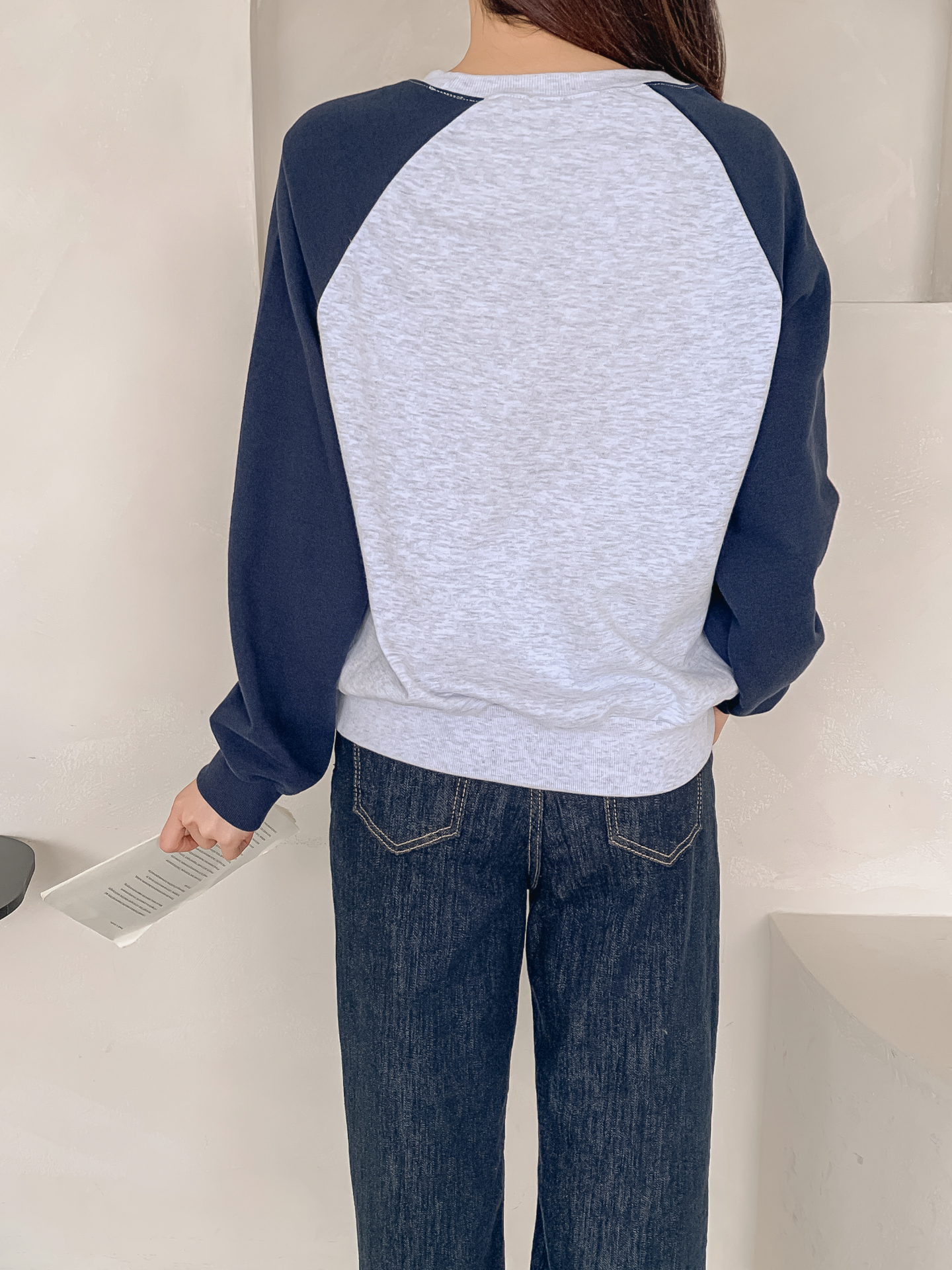 ラウンドネックラグランプリントスウェット | 詳細画像9