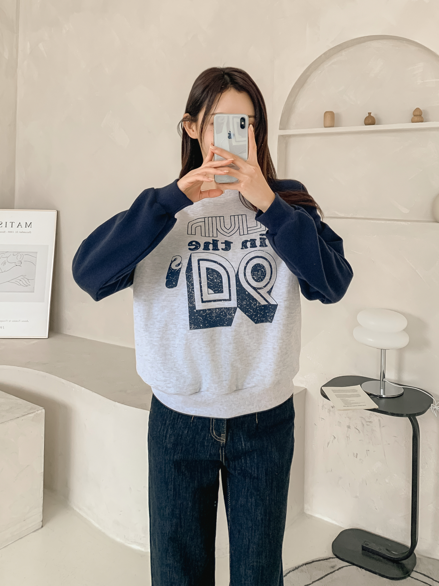 ラウンドネックラグランプリントスウェット | 詳細画像17