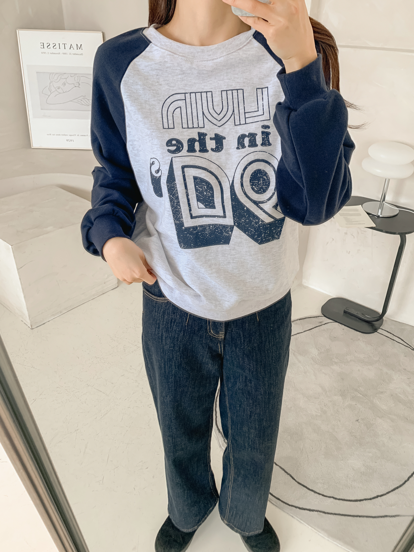 ラウンドネックラグランプリントスウェット | 詳細画像19