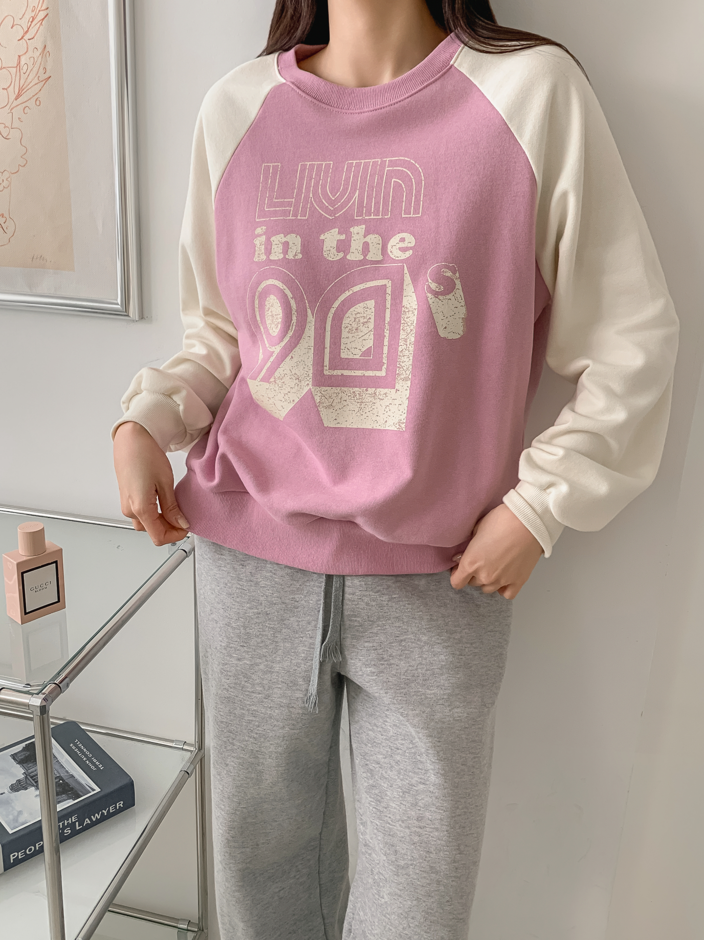 ラウンドネックラグランプリントスウェット | 詳細画像23