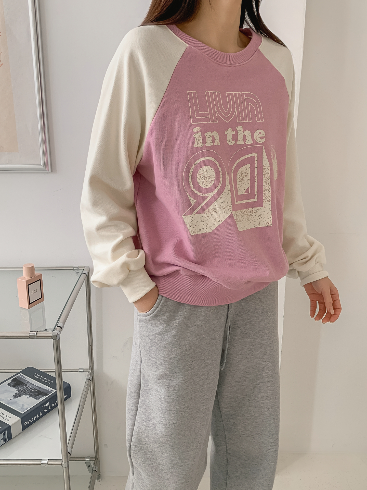 ラウンドネックラグランプリントスウェット | 詳細画像24