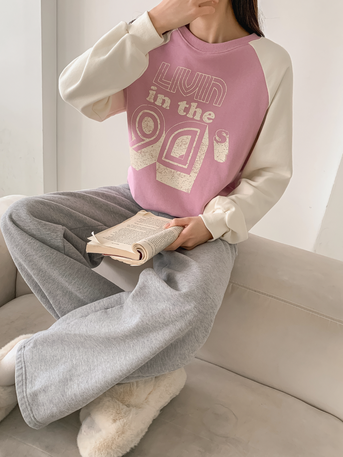 ラウンドネックラグランプリントスウェット | 詳細画像31