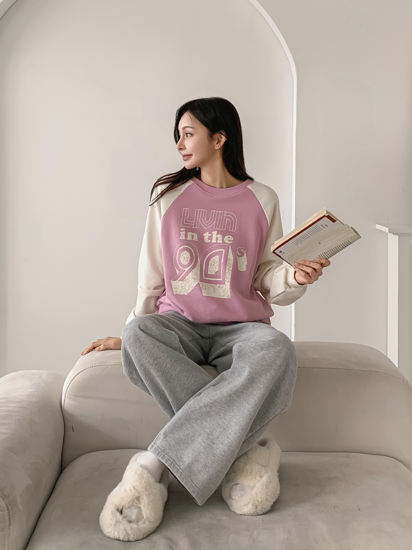 ラウンドネックラグランプリントスウェット | 詳細画像32