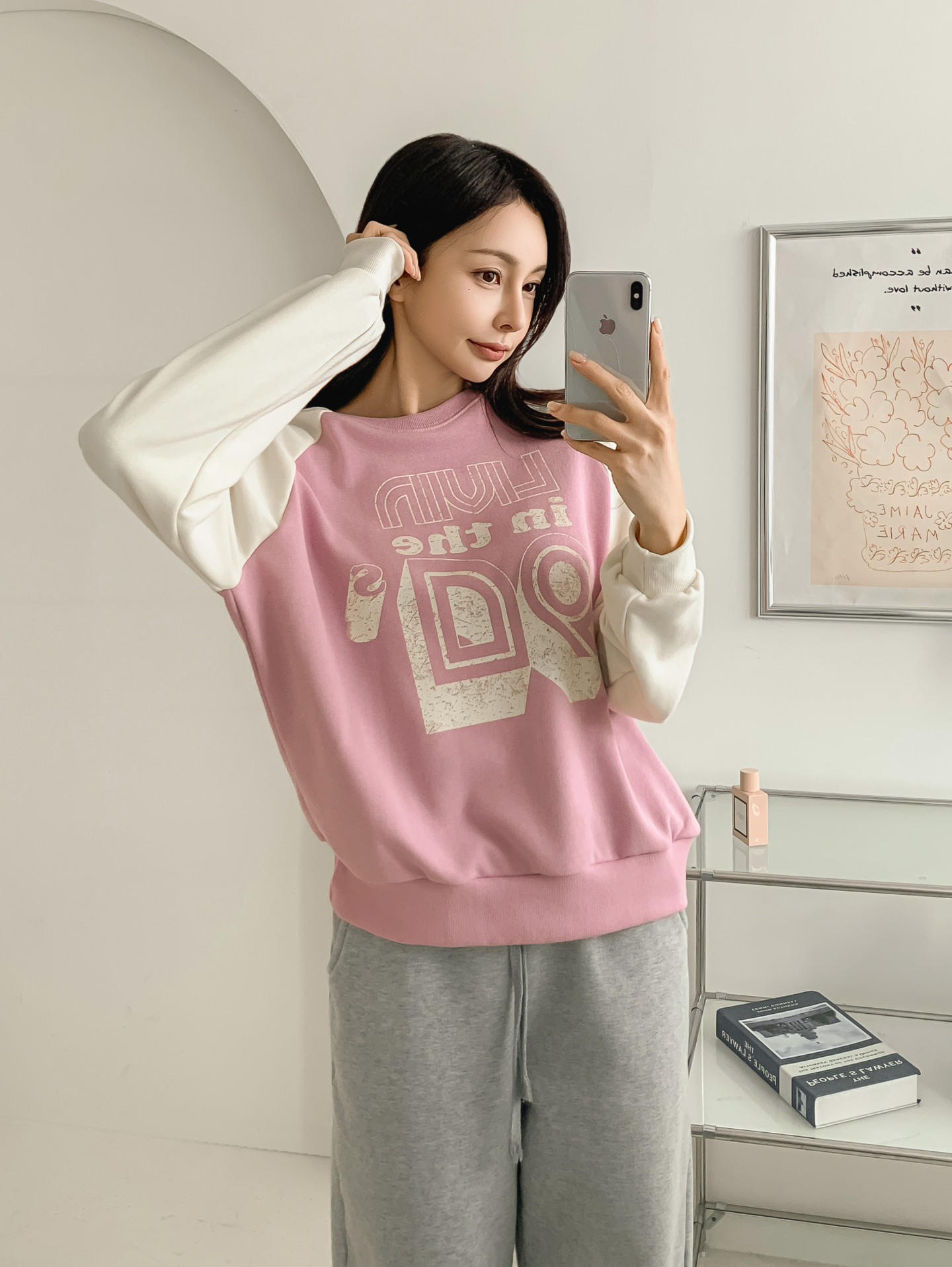 ラウンドネックラグランプリントスウェット | 詳細画像35