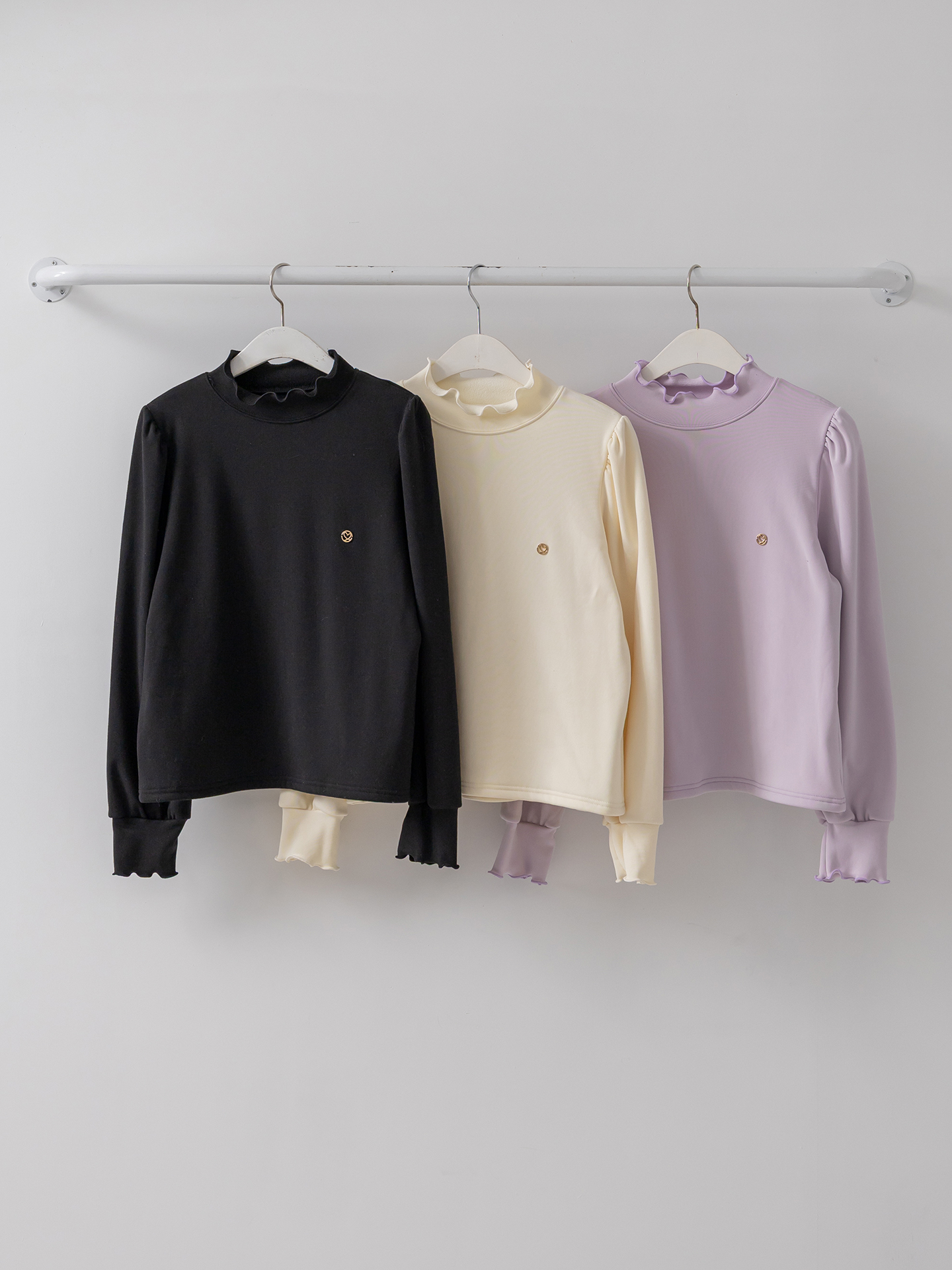 裏起毛ハーフネックメロウシャーリングペンダントブラウス | 詳細画像2