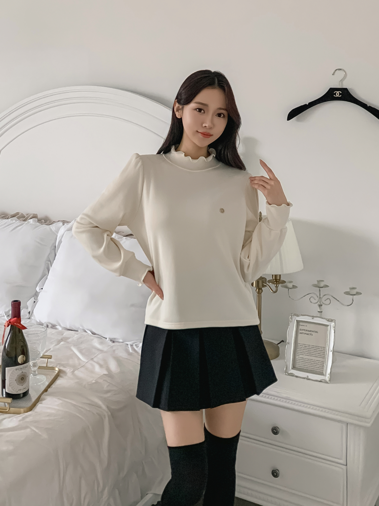 裏起毛ハーフネックメロウシャーリングペンダントブラウス | 詳細画像6