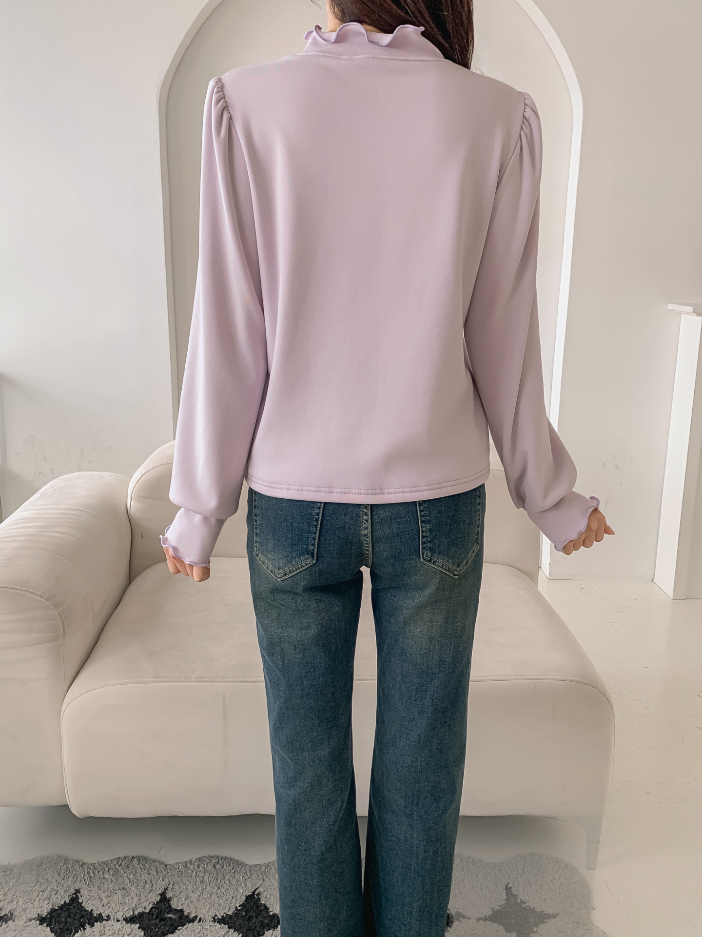 裏起毛ハーフネックメロウシャーリングペンダントブラウス | 詳細画像23