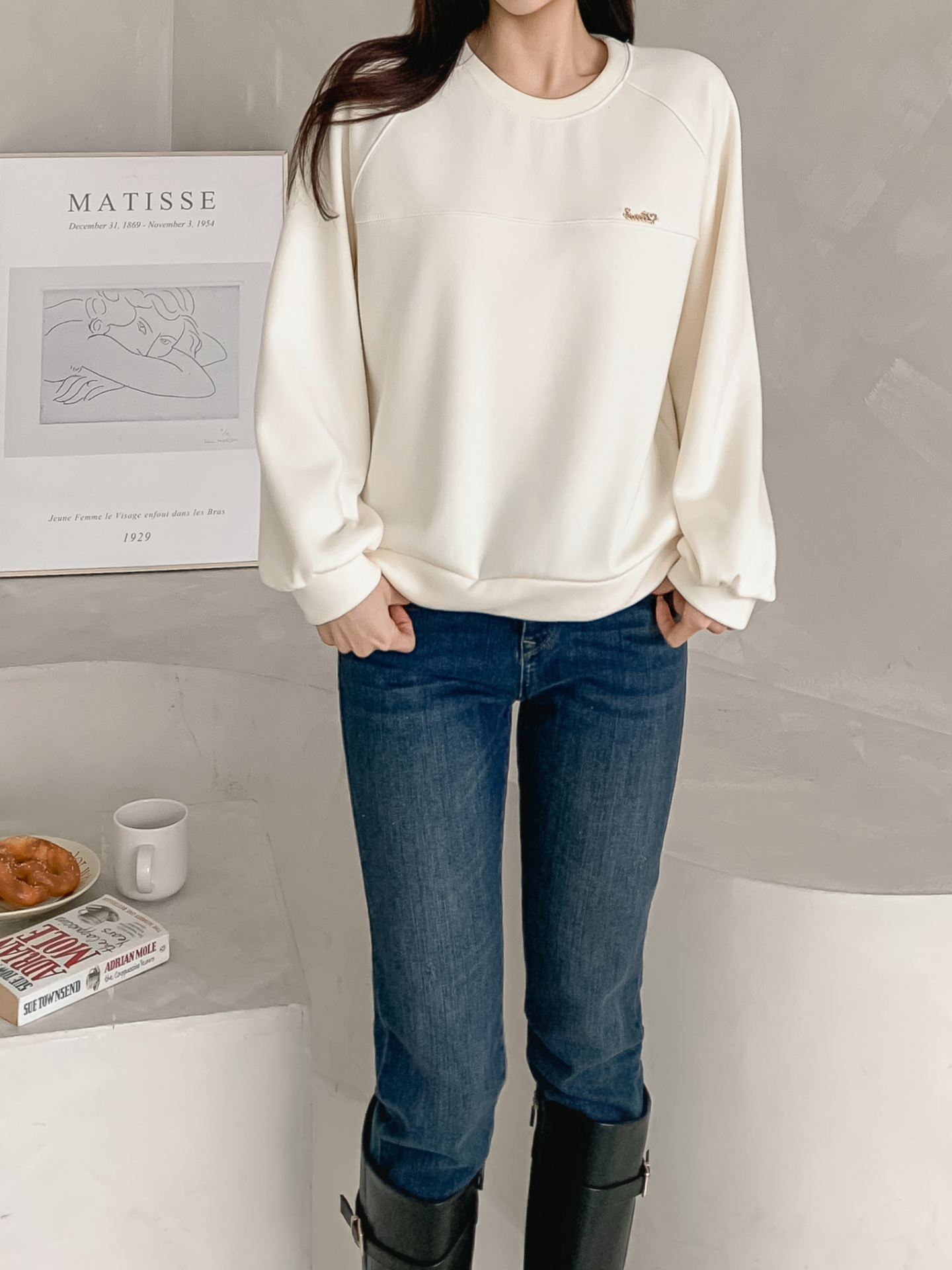 裏起毛ラウンドネックラインペンダントスウェット | 詳細画像4