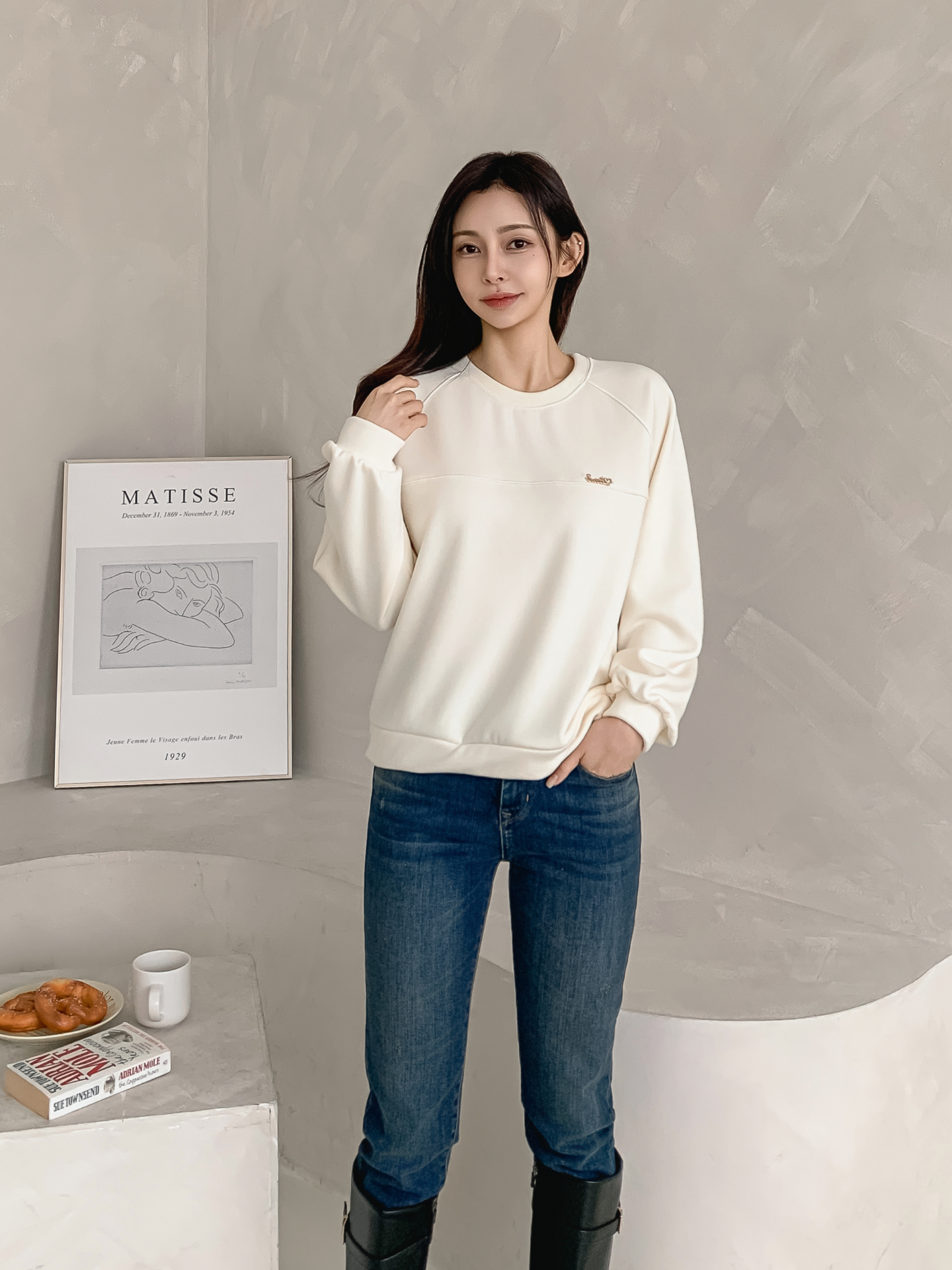 裏起毛ラウンドネックラインペンダントスウェット | 詳細画像11