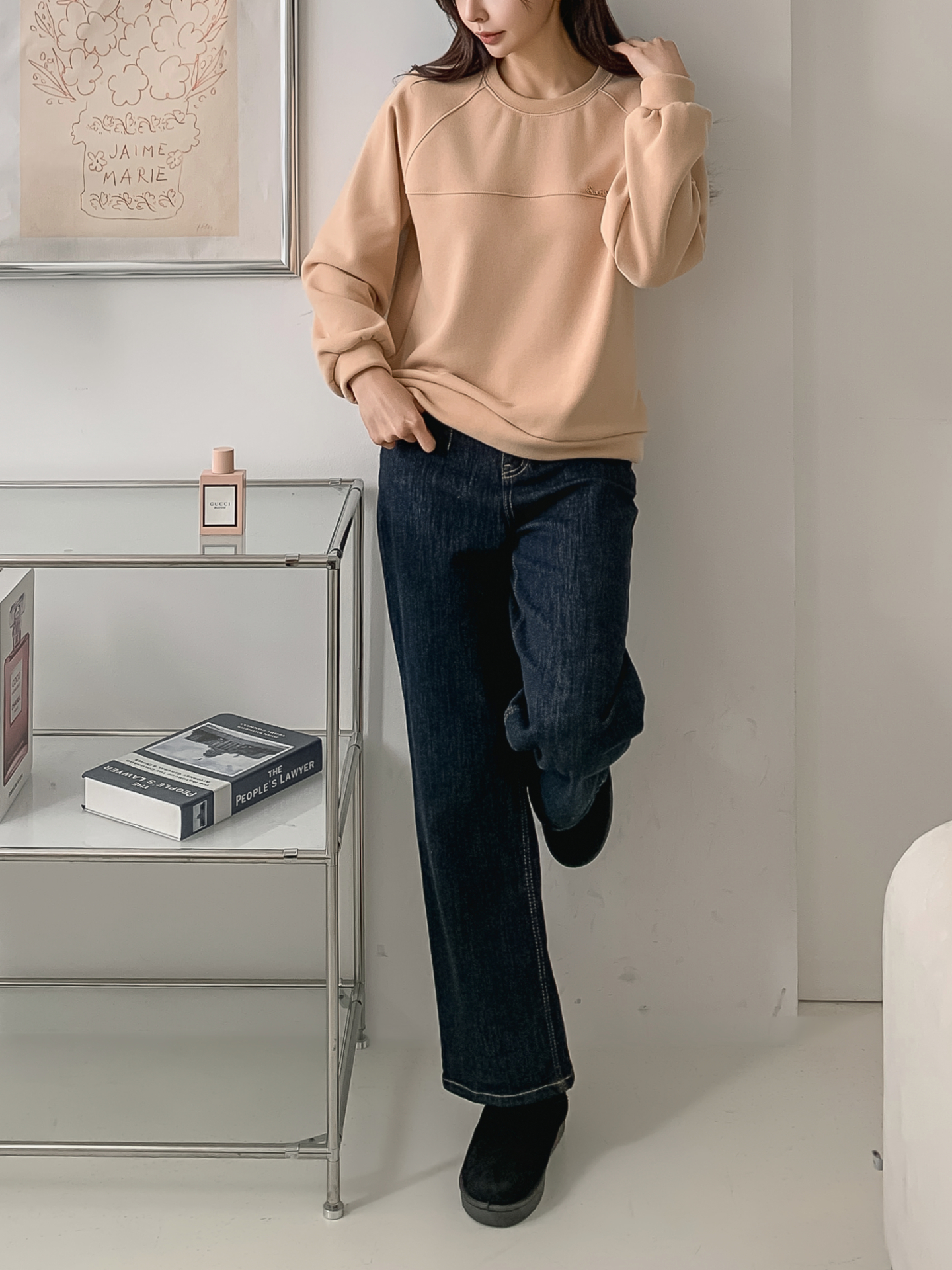 裏起毛ラウンドネックラインペンダントスウェット | 詳細画像21