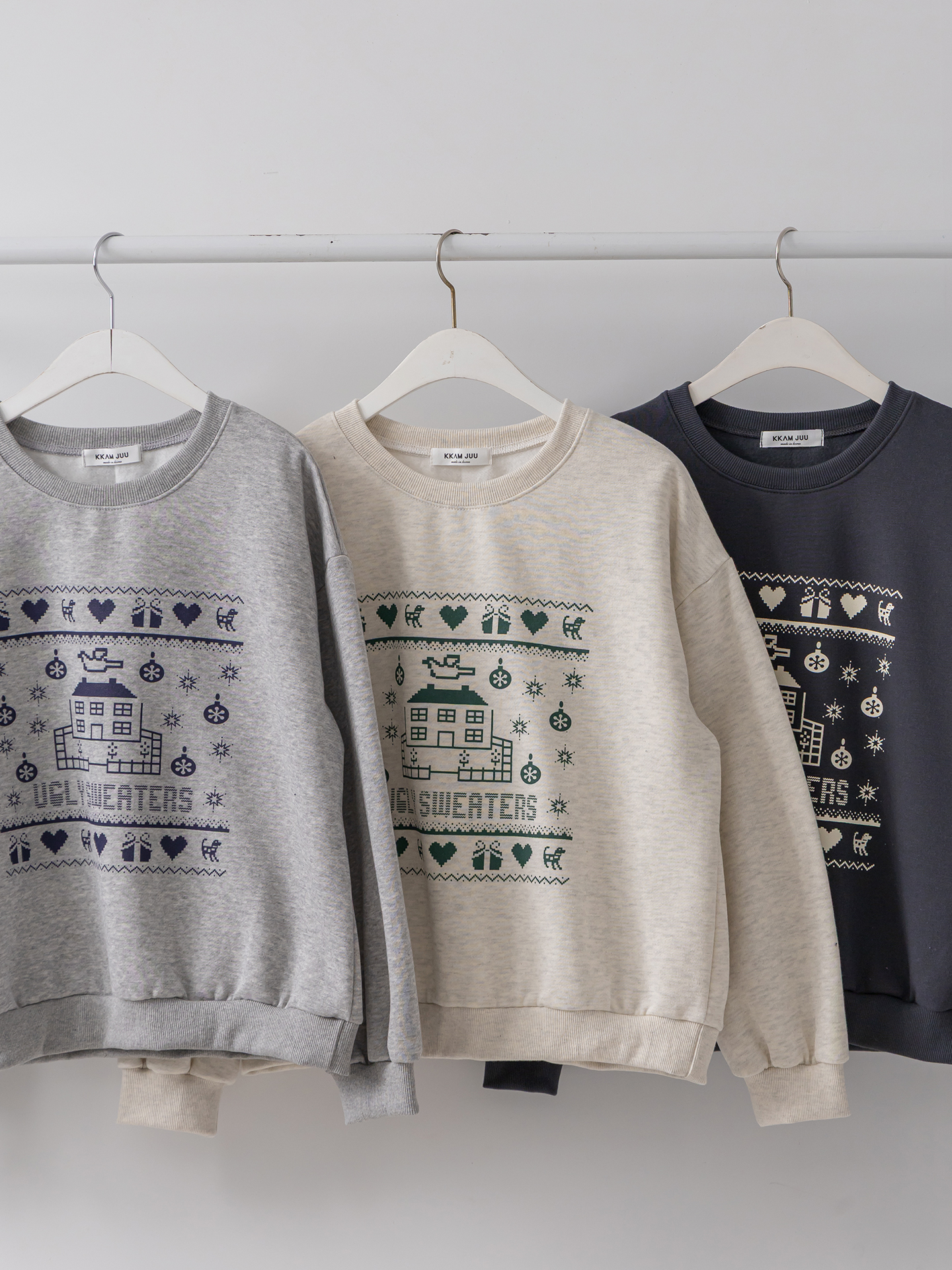 裏起毛ラウンドネックプリントスウェット | 詳細画像3