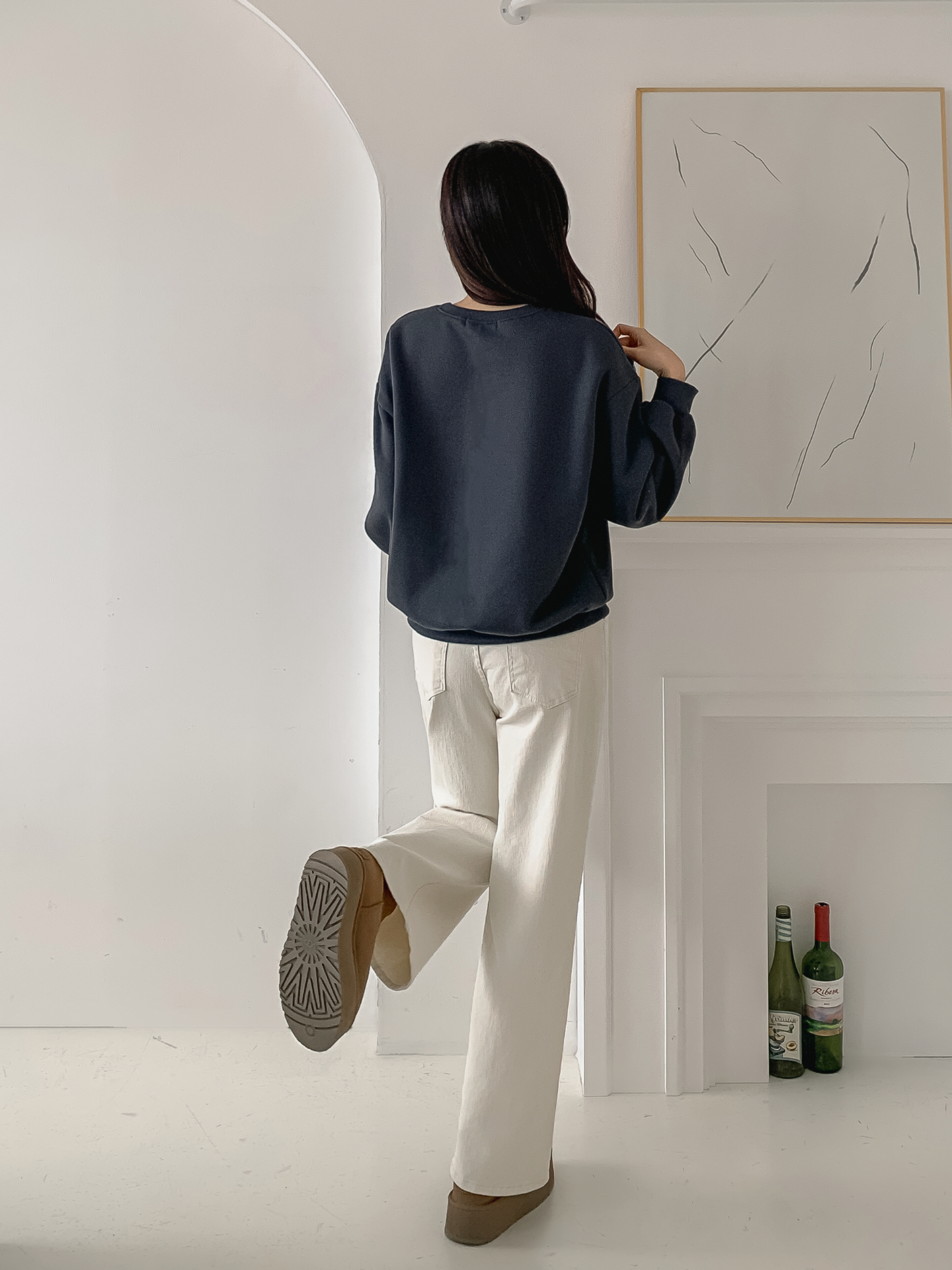 裏起毛ラウンドネックプリントスウェット | 詳細画像6