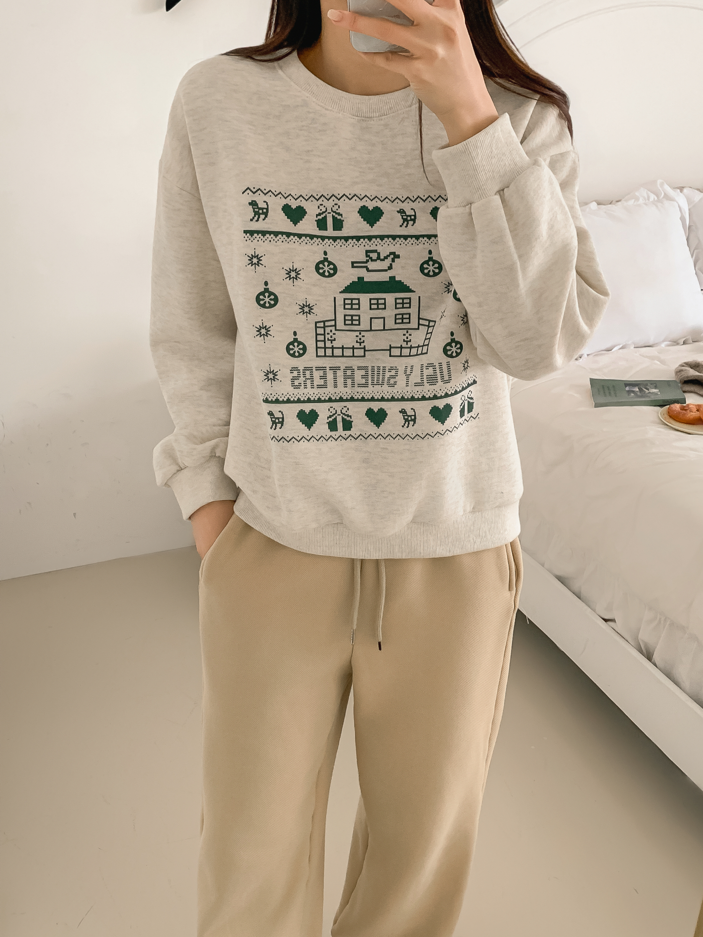 裏起毛ラウンドネックプリントスウェット | 詳細画像31