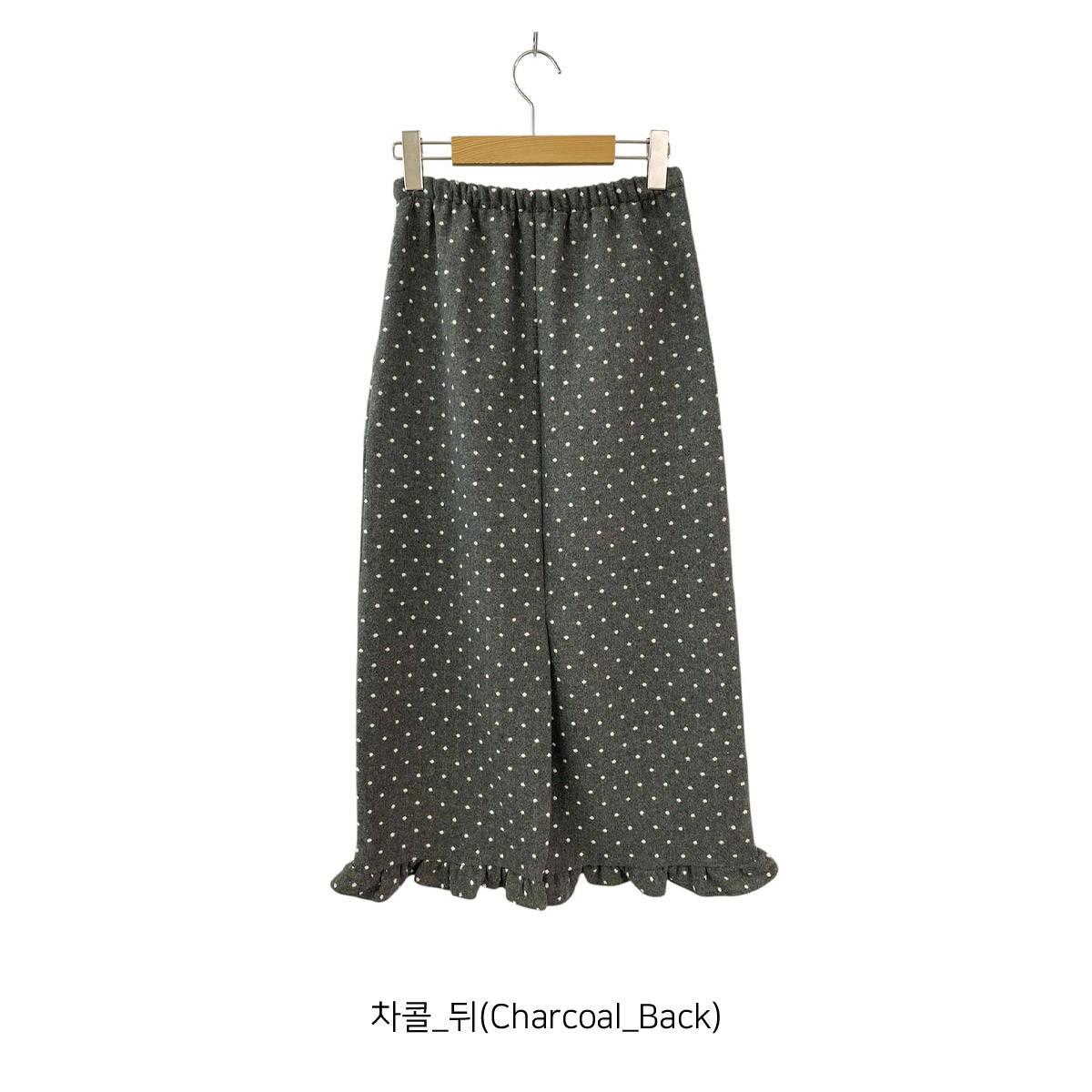 ウール混フリルスリットバックゴムIラインドットスカート | 詳細画像16