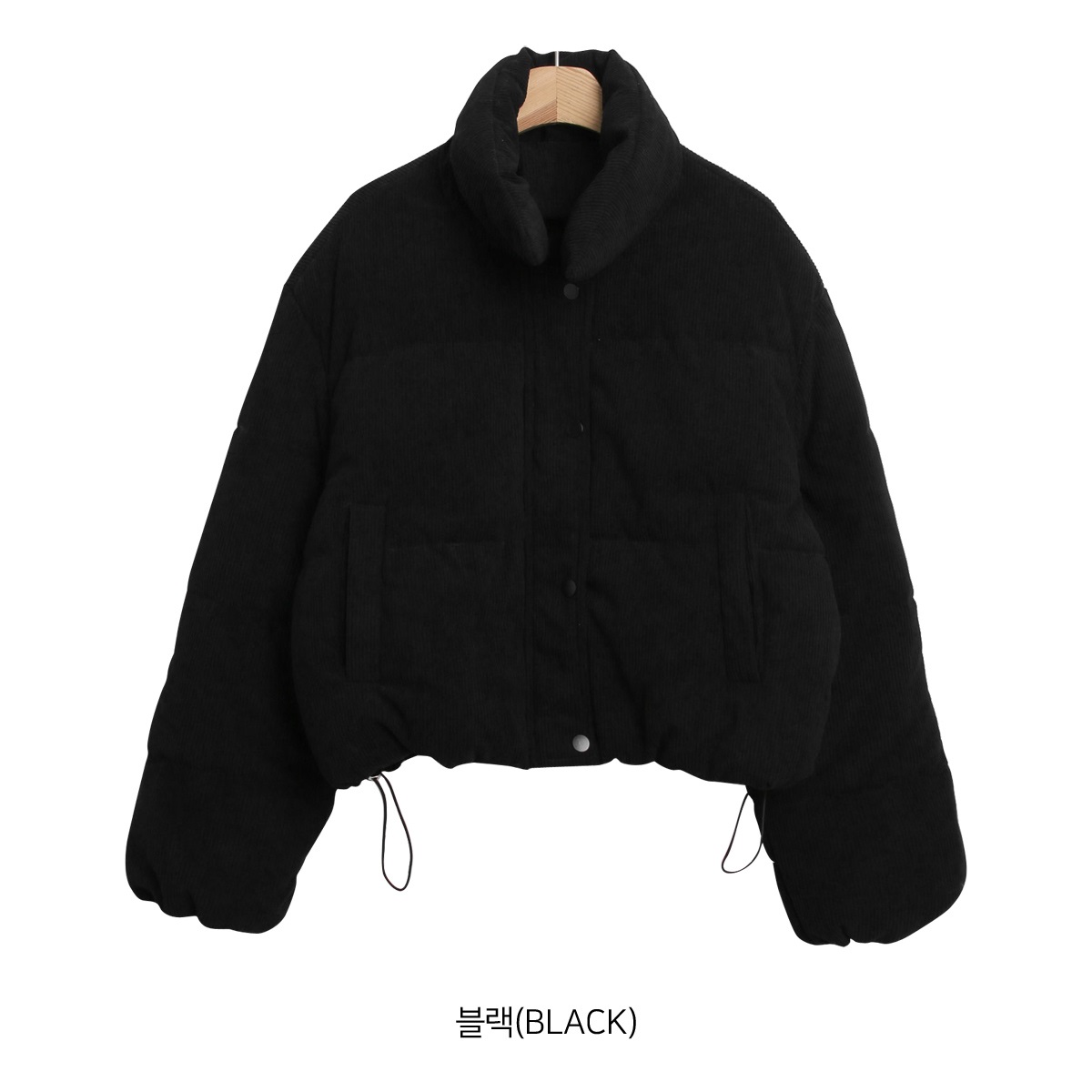 コーデュロイジップアップハイネックスナップボタンカラーダウンジャケット | 詳細画像15