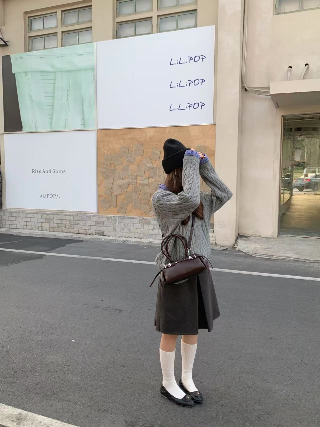 レザー調バックルカラーショルダーバッグ2WAYストラップセット(バックルあり) | 詳細画像5