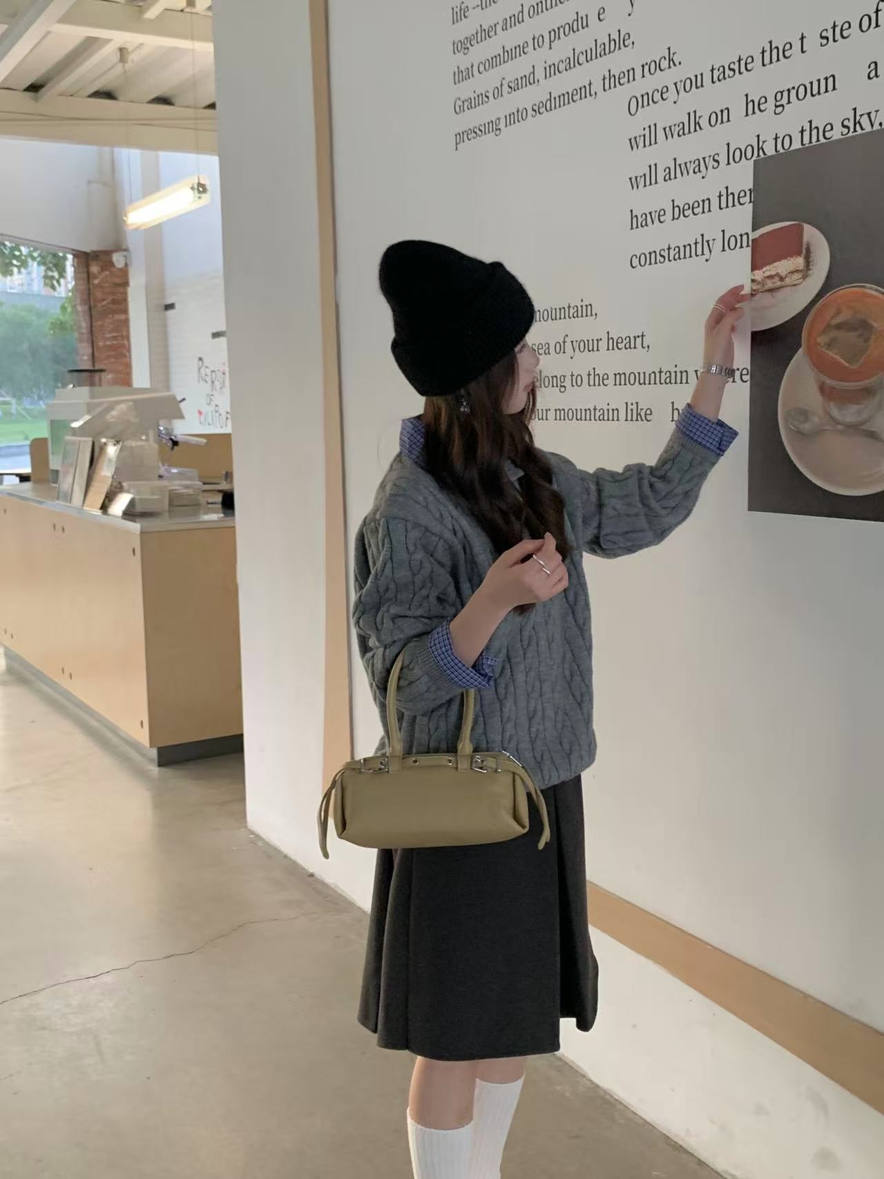 レザー調バックルカラーショルダーバッグ2WAYストラップセット(バックルあり) | 詳細画像7