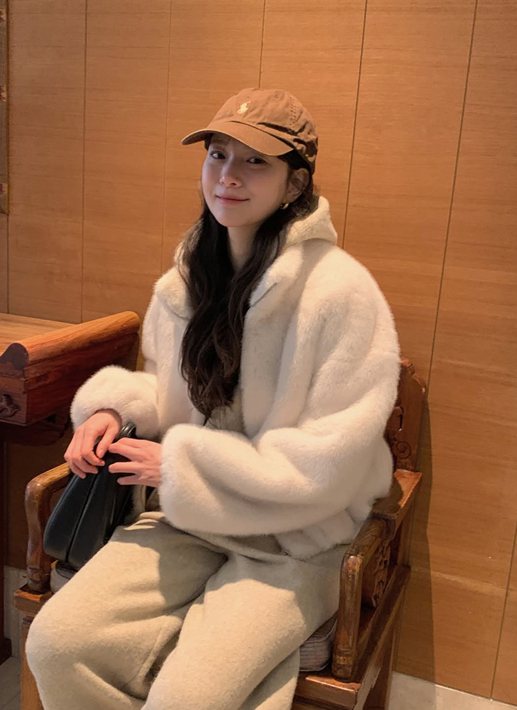 エコファーハイネックジップアップポケットカラージャケット