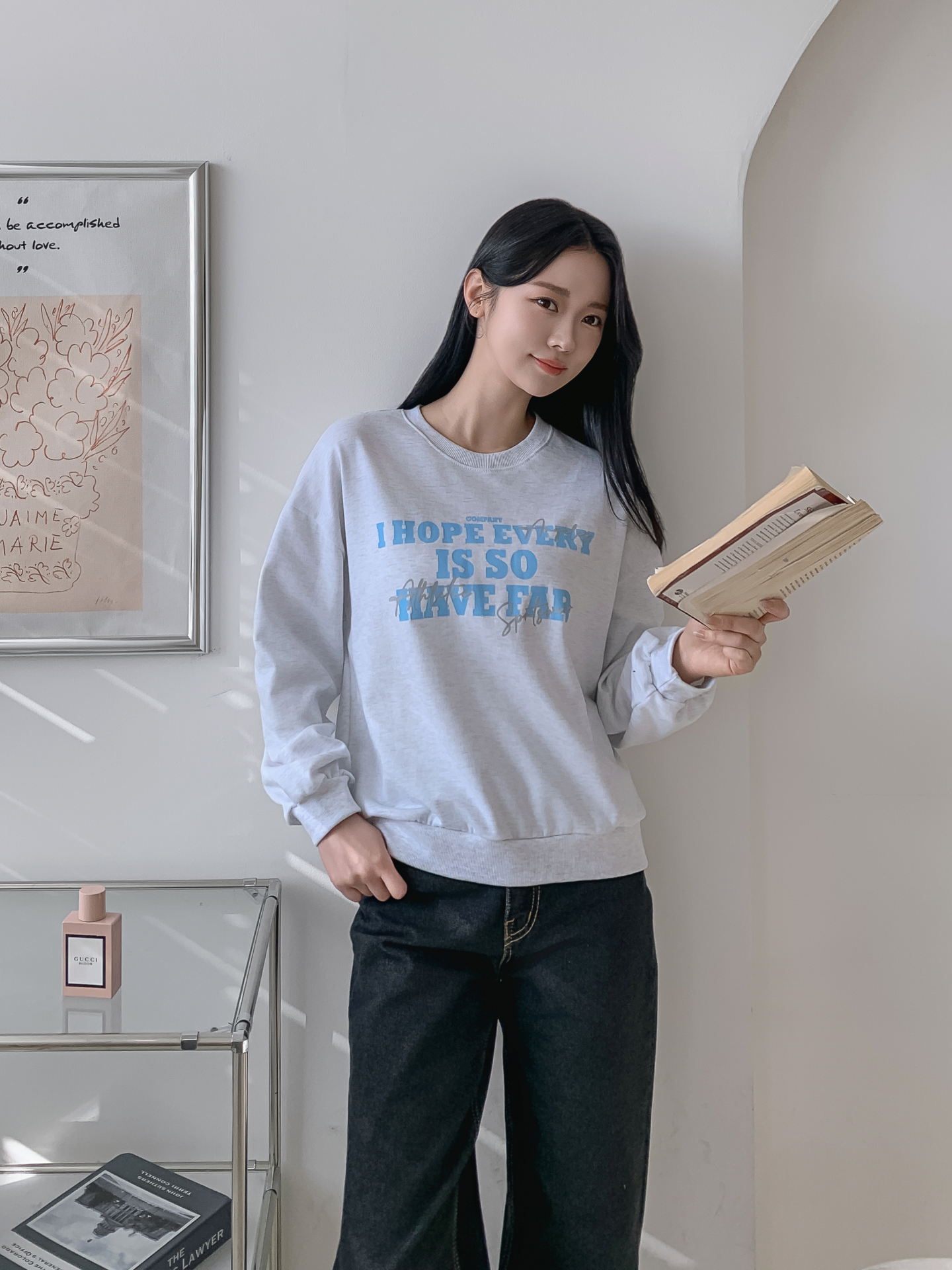 ラウンドネックレタリングスウェット | 詳細画像16