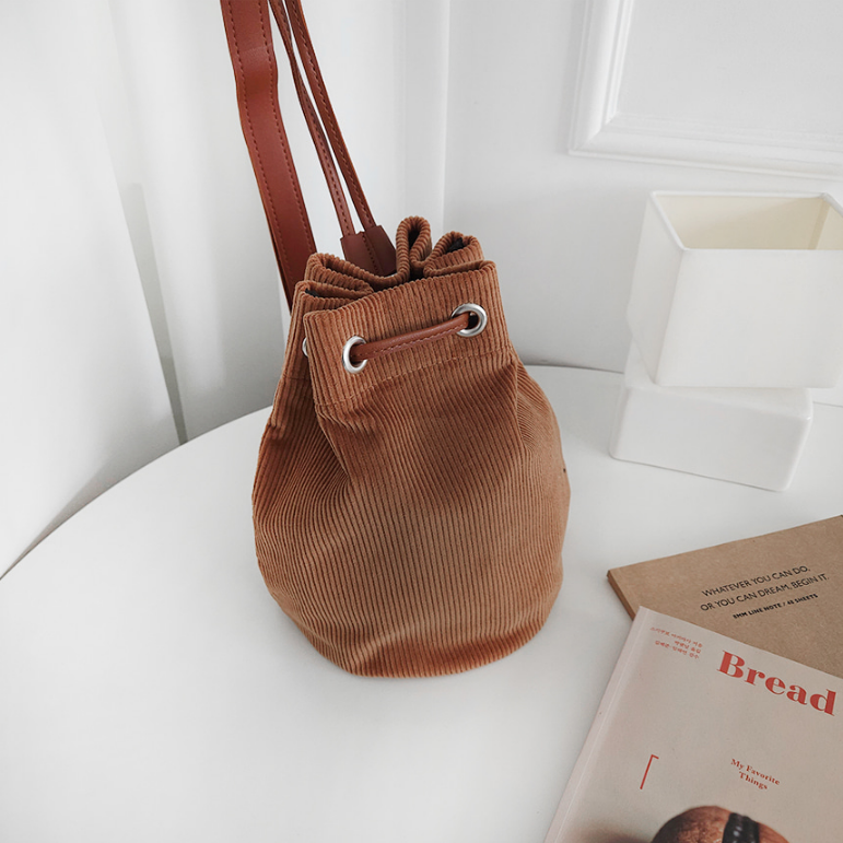 コーデュロイドローストリングショルダーバッグ | 詳細画像20