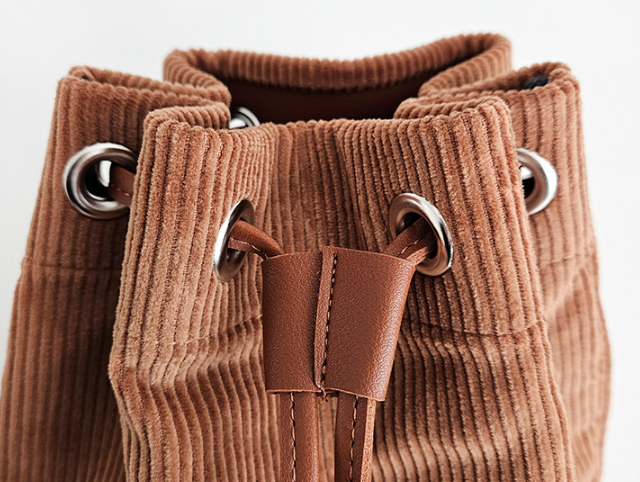 コーデュロイドローストリングショルダーバッグ | 詳細画像21