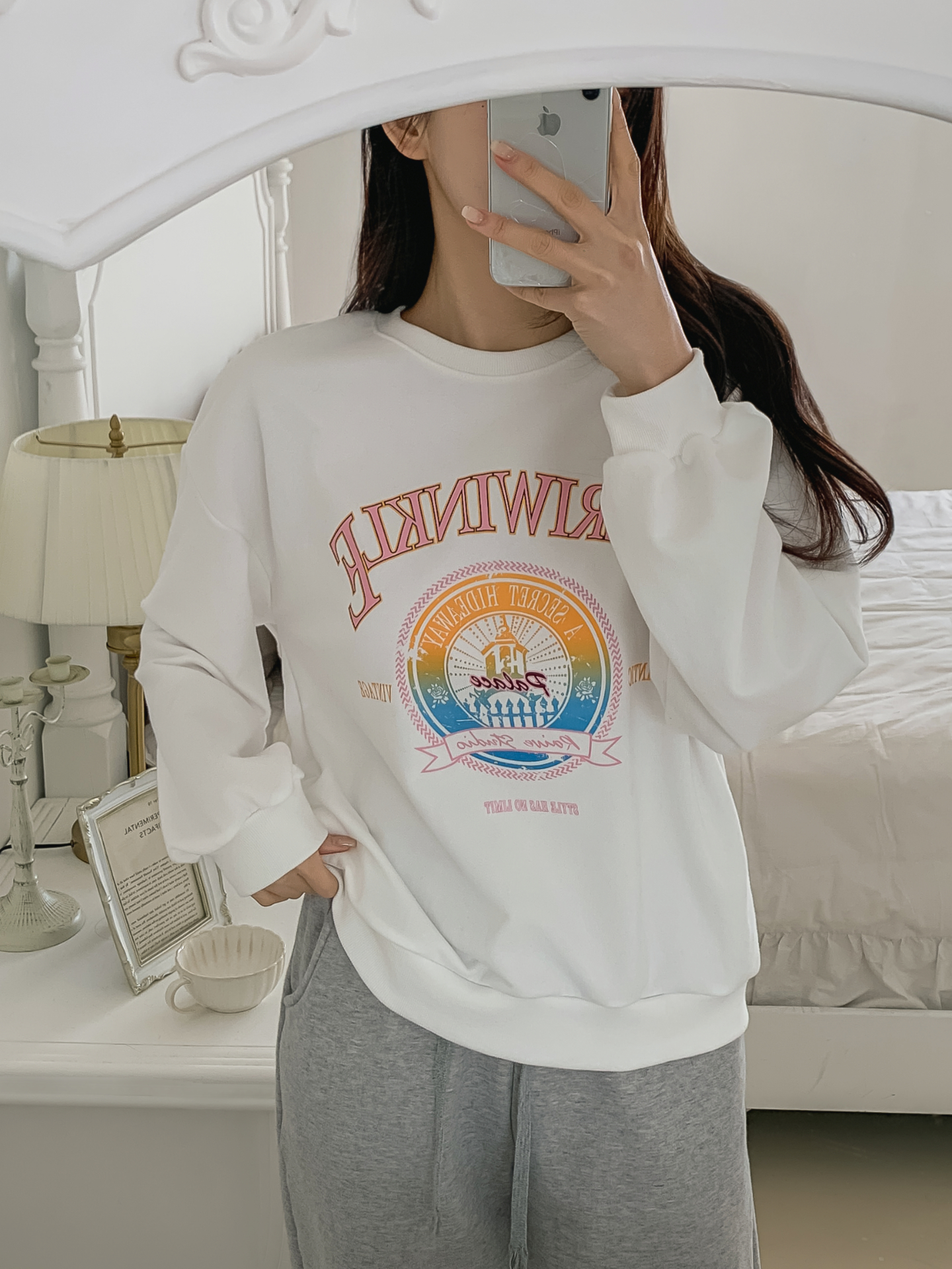 ラウンドネックプリントスウェット | 詳細画像7