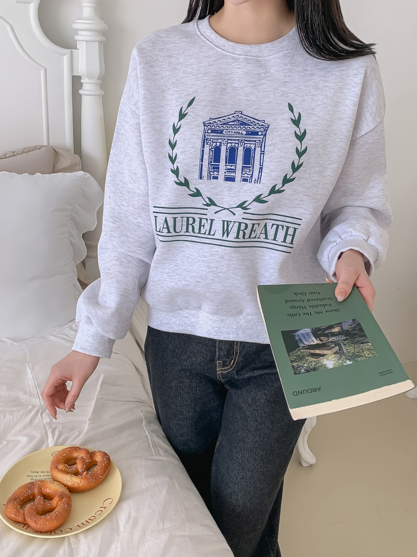 裏起毛ラウンドネックプリントスウェット | 詳細画像5