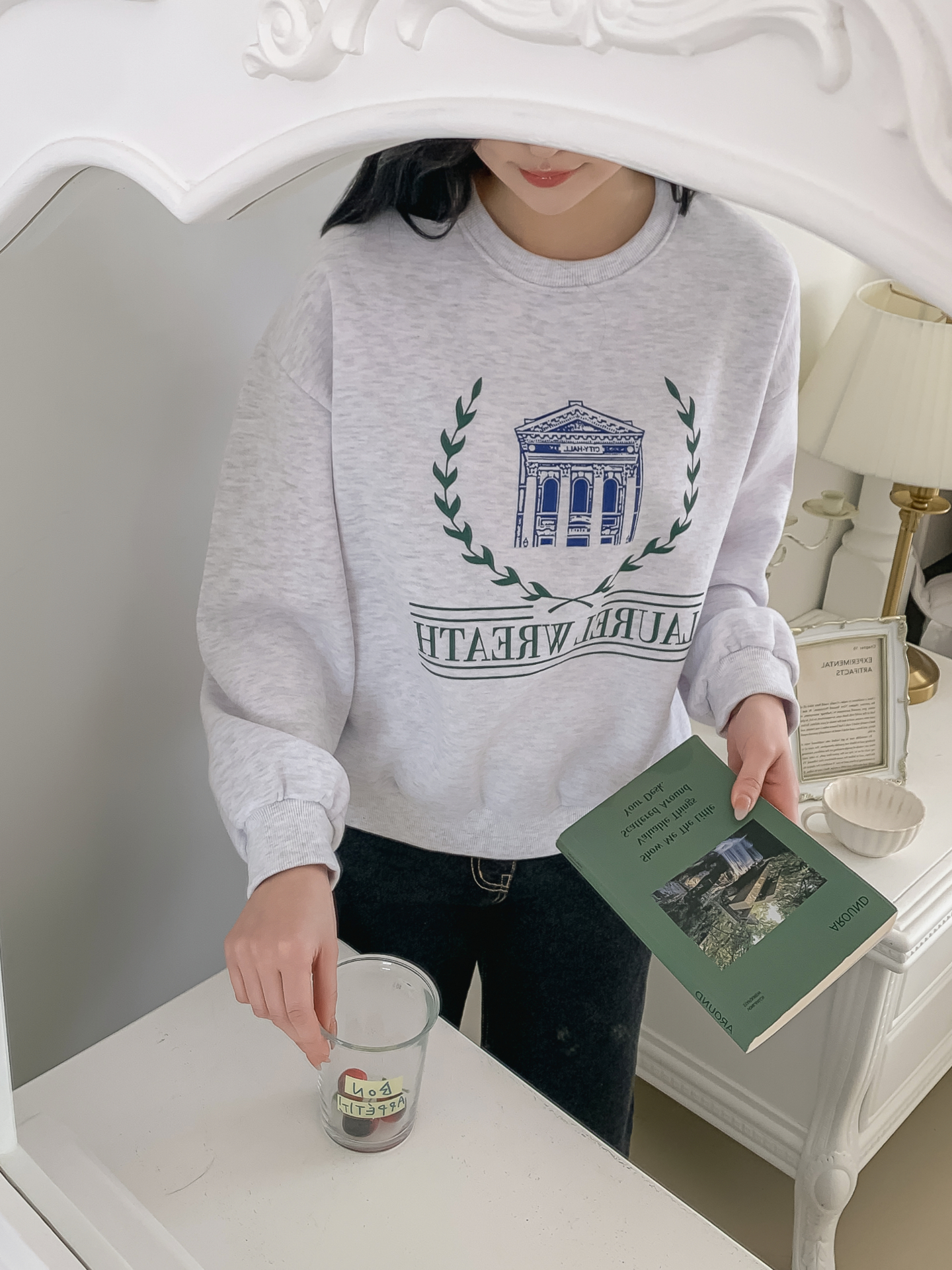 裏起毛ラウンドネックプリントスウェット | 詳細画像7