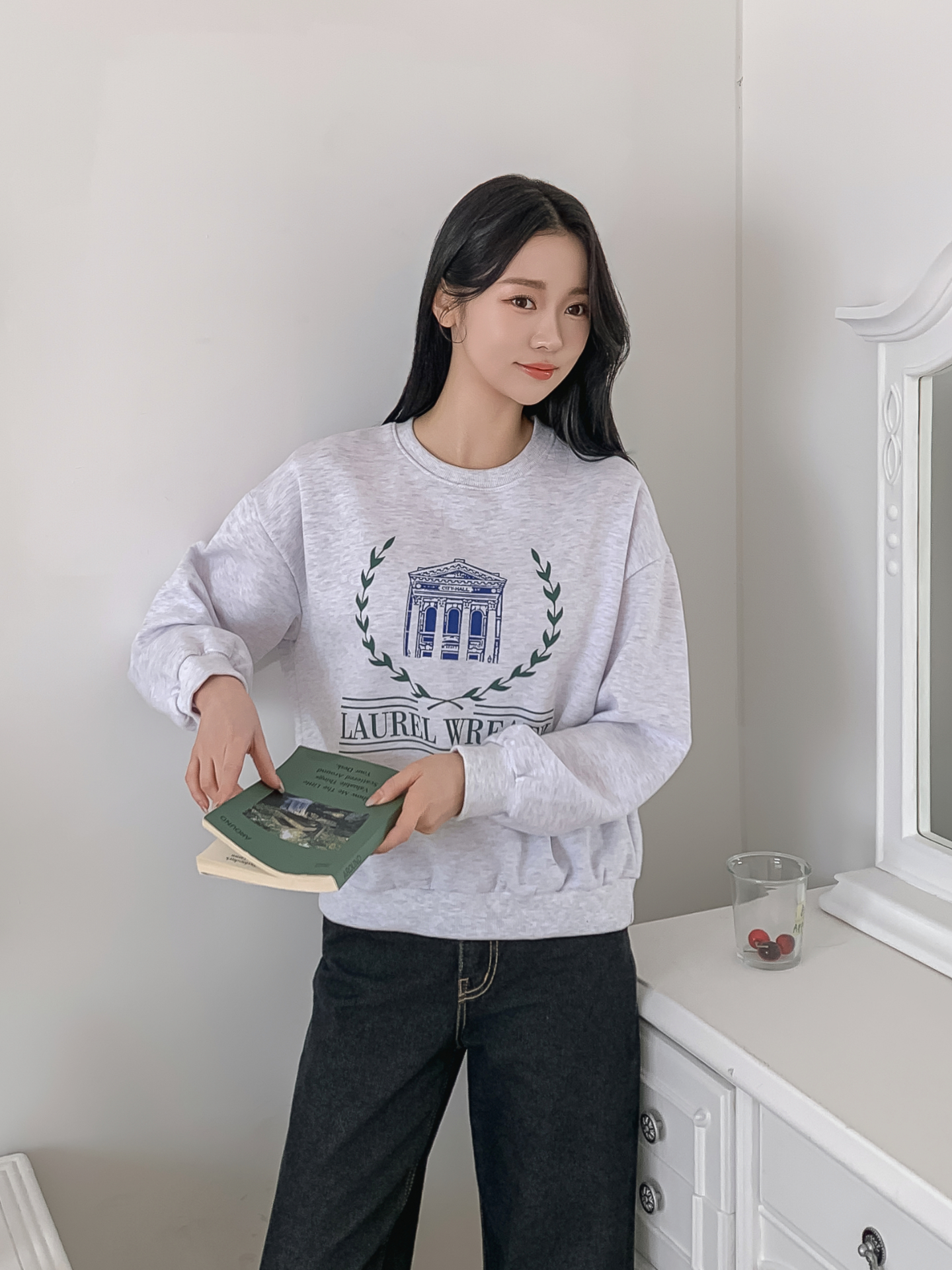 裏起毛ラウンドネックプリントスウェット | 詳細画像3