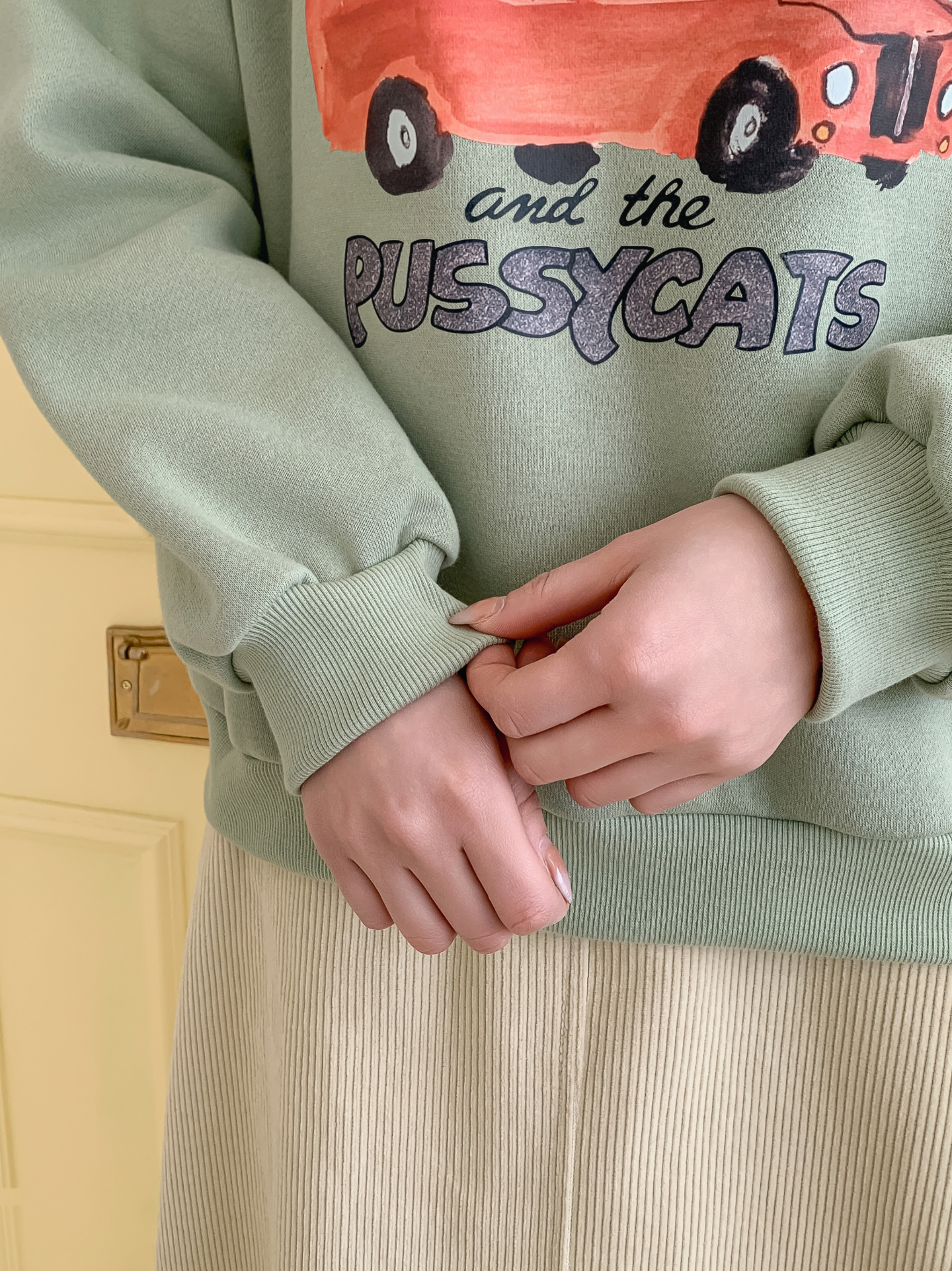 裏起毛ラウンドネックプリントスウェット | 詳細画像9