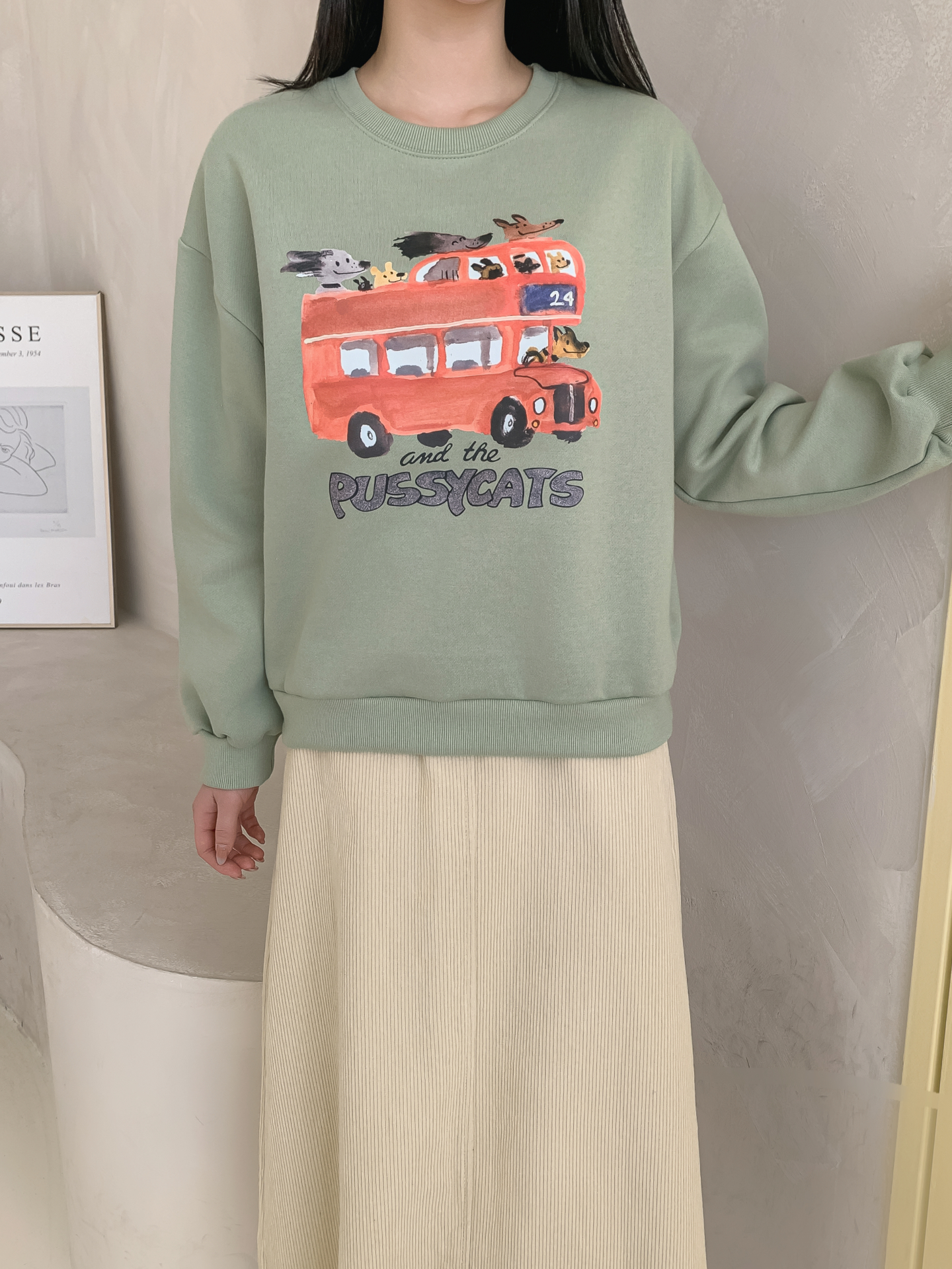 裏起毛ラウンドネックプリントスウェット | 詳細画像11