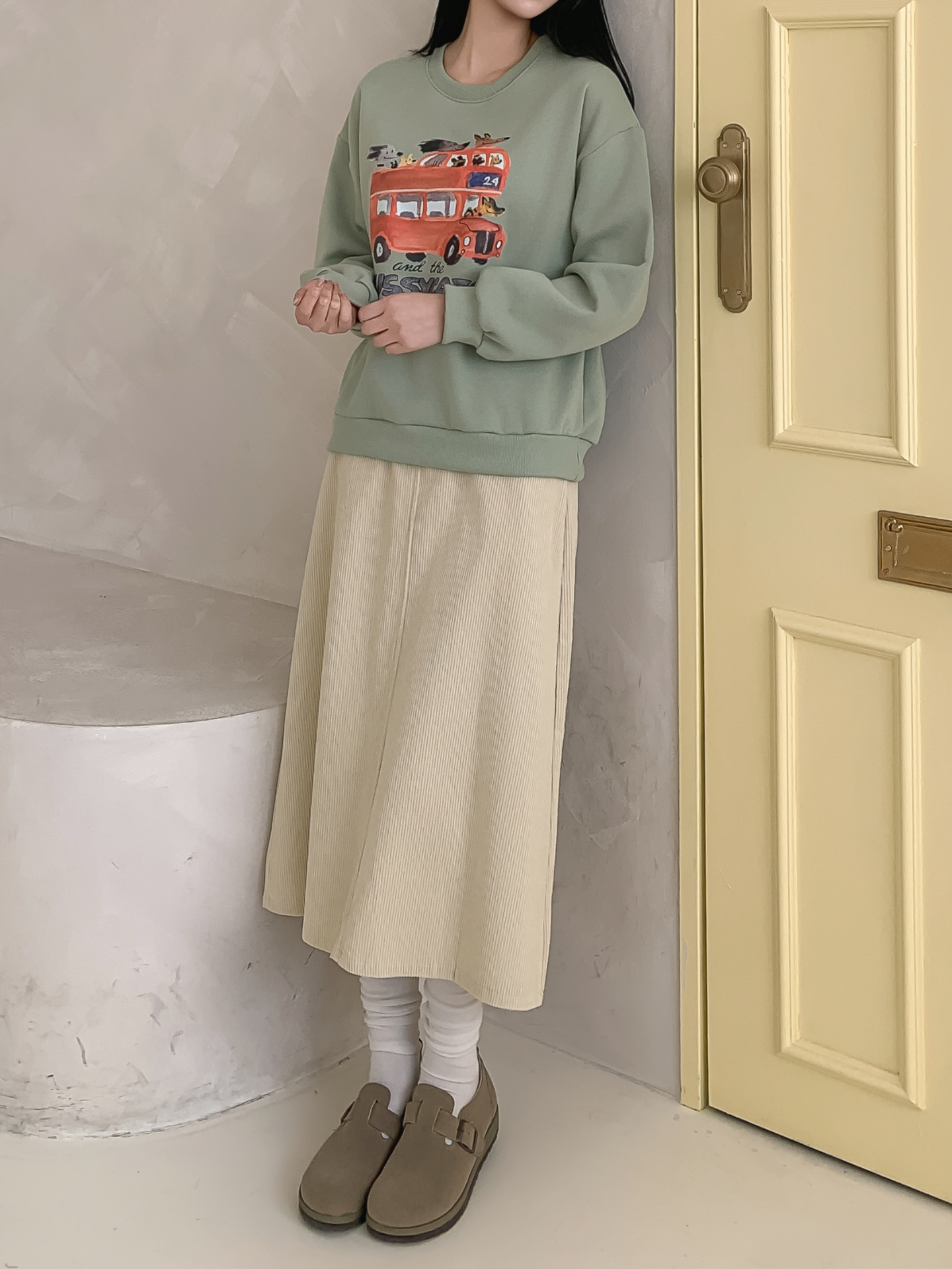 裏起毛ラウンドネックプリントスウェット | 詳細画像12