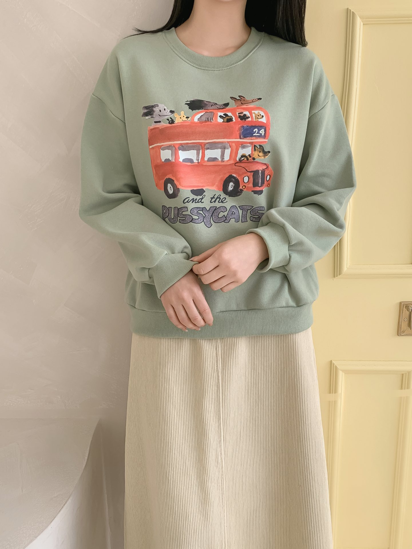 裏起毛ラウンドネックプリントスウェット | 詳細画像13