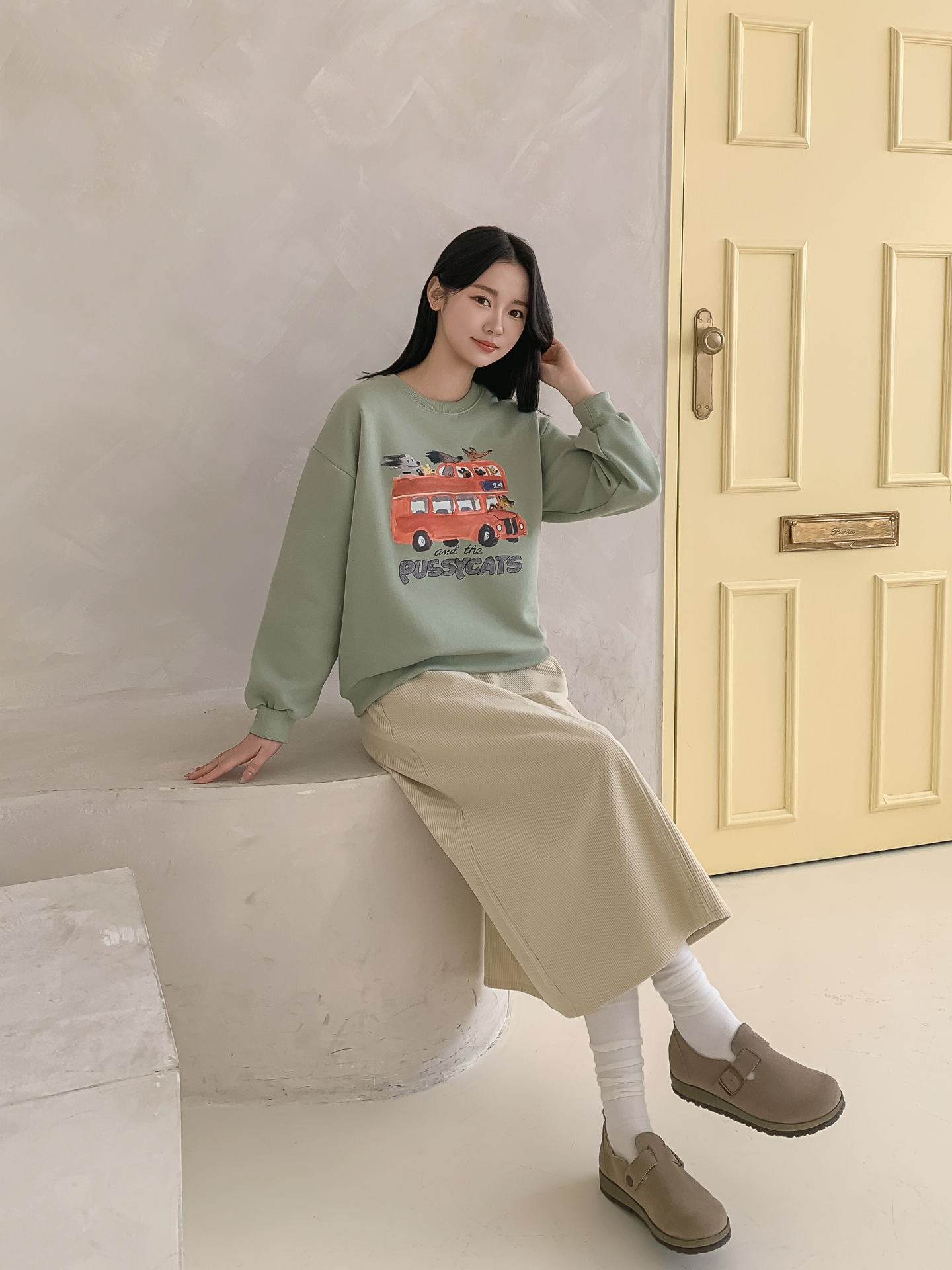 裏起毛ラウンドネックプリントスウェット | 詳細画像14