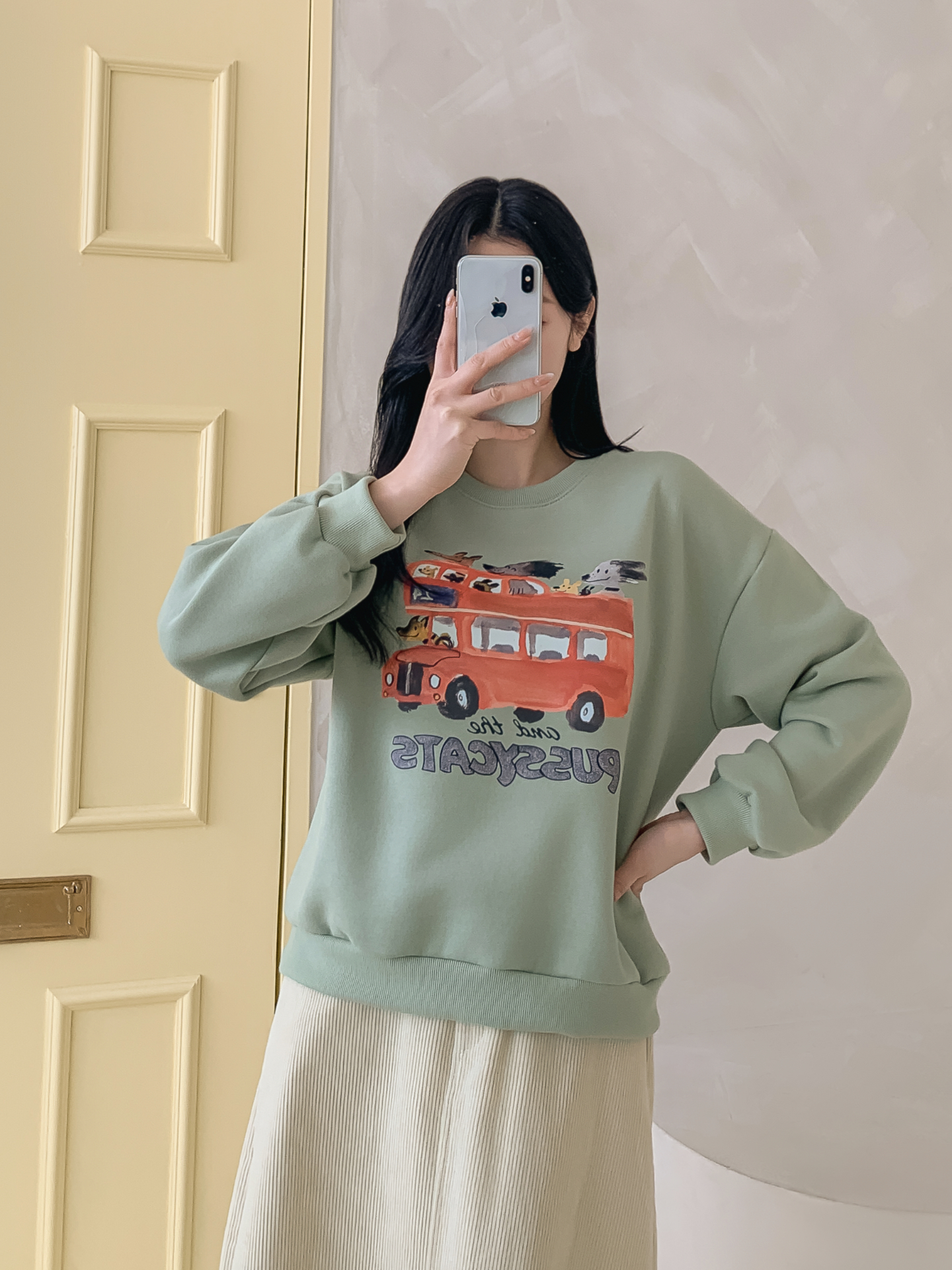 裏起毛ラウンドネックプリントスウェット | 詳細画像15