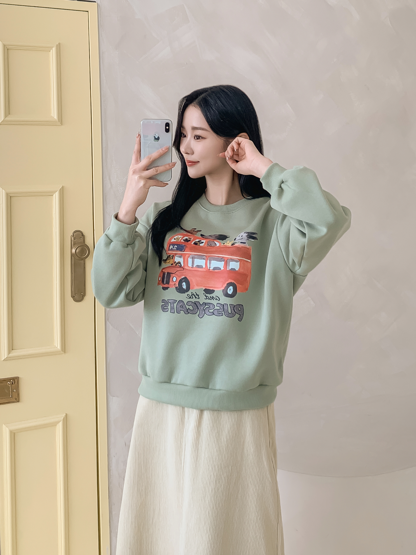 裏起毛ラウンドネックプリントスウェット | 詳細画像16